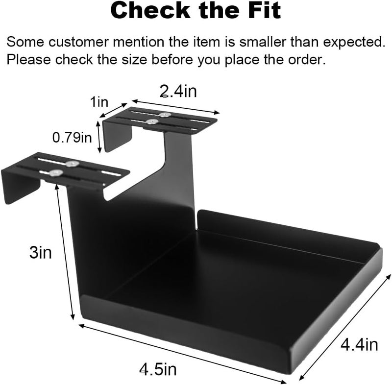 AKBFOX Office Small Cubicle Shelf Storage Organizer Floating Corner Rack Hanging Mini Shelf Adjustable Home Office Essentials for Small Planter Statue Decor Photo Frame 2 Pack - Image 3